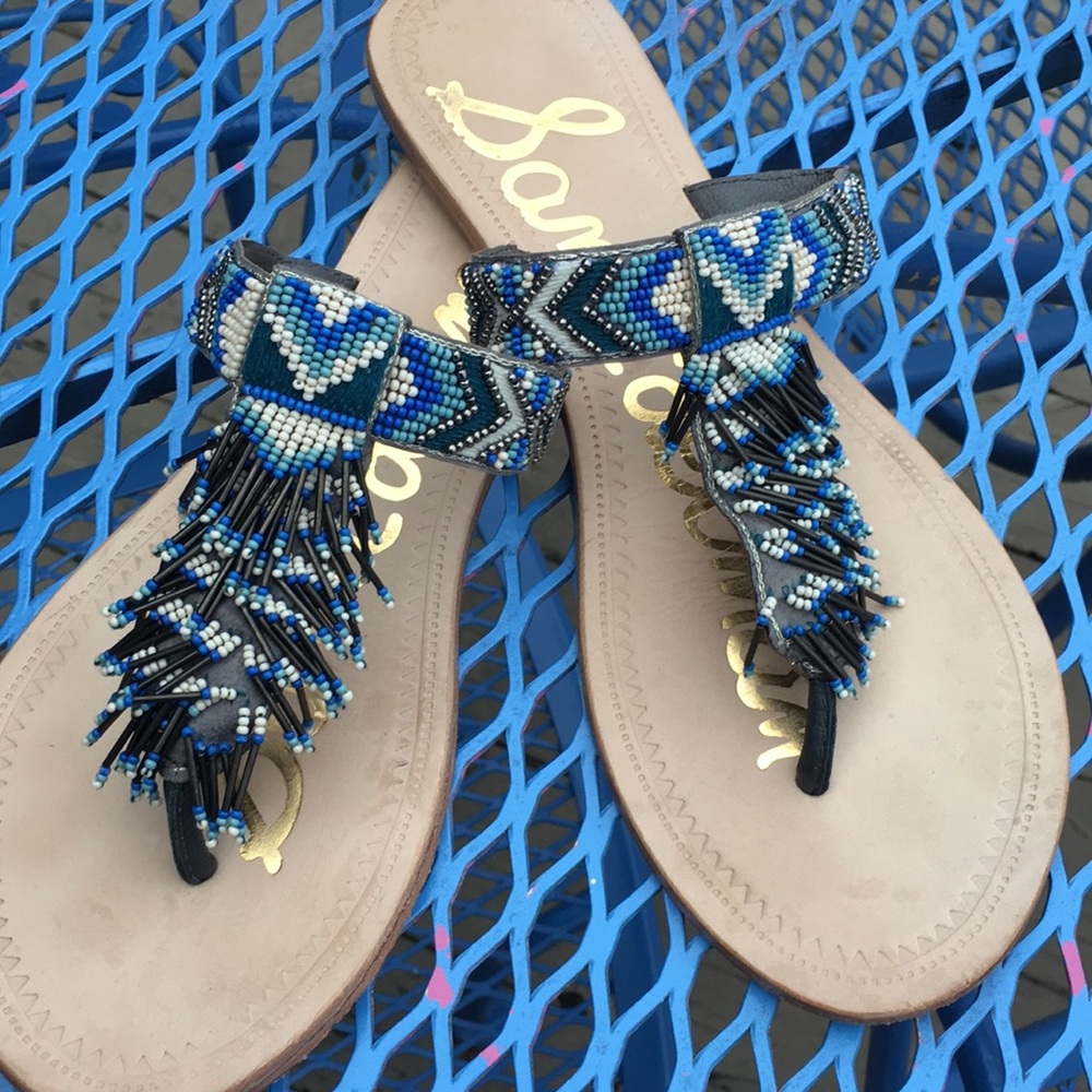 Adorable Beaded Sam Edelman Sandals size 8